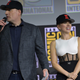 Kevin Feige and Scarlett Johansson